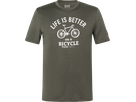 BETTER BIKE BIO Herren-Kurzarm-Merino-Shirt / black ink/white stone / S