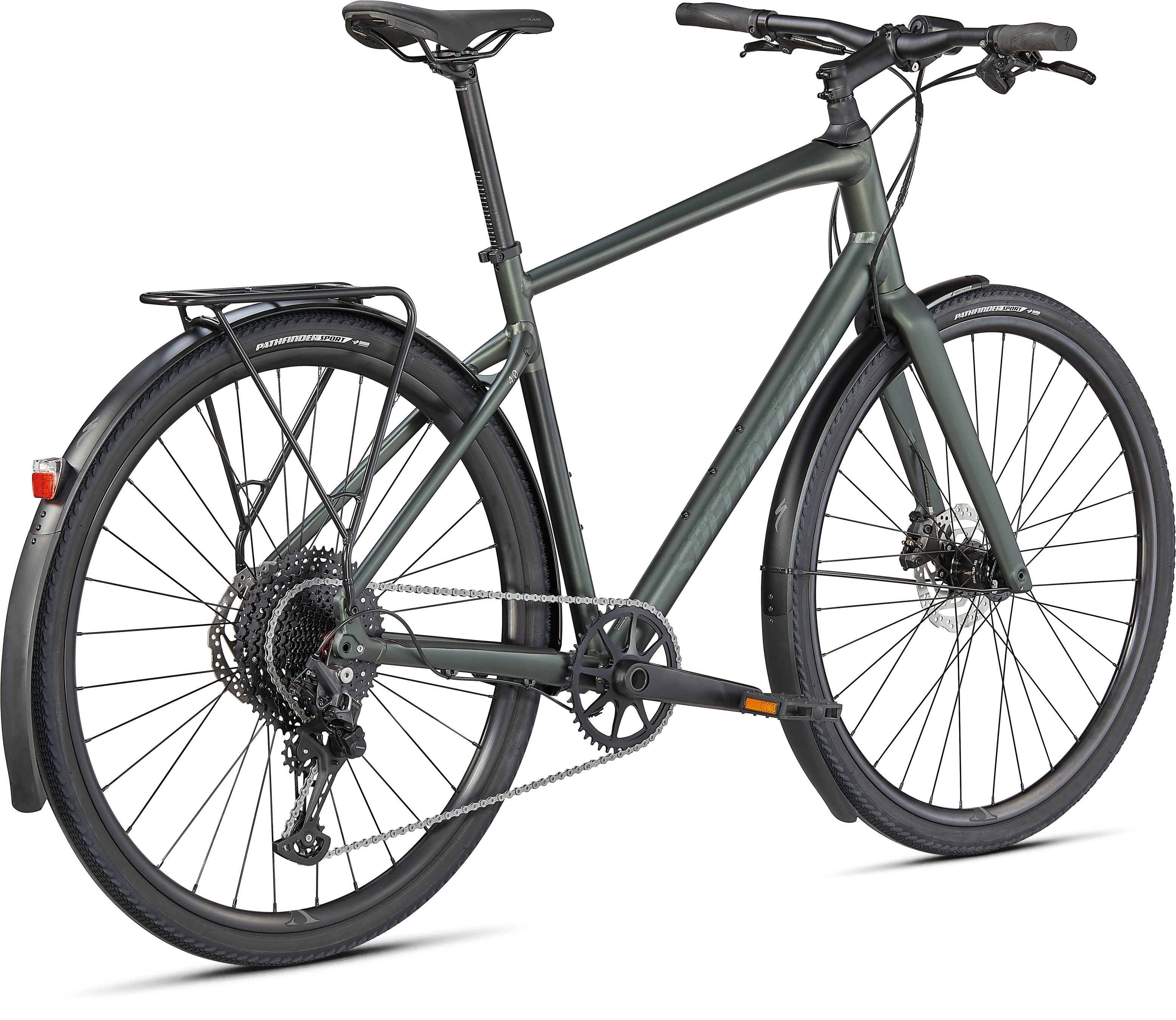 SIRRUS X 4.0 EQ City- und Alltagsvelo / satin oak green metallic black reflective / L