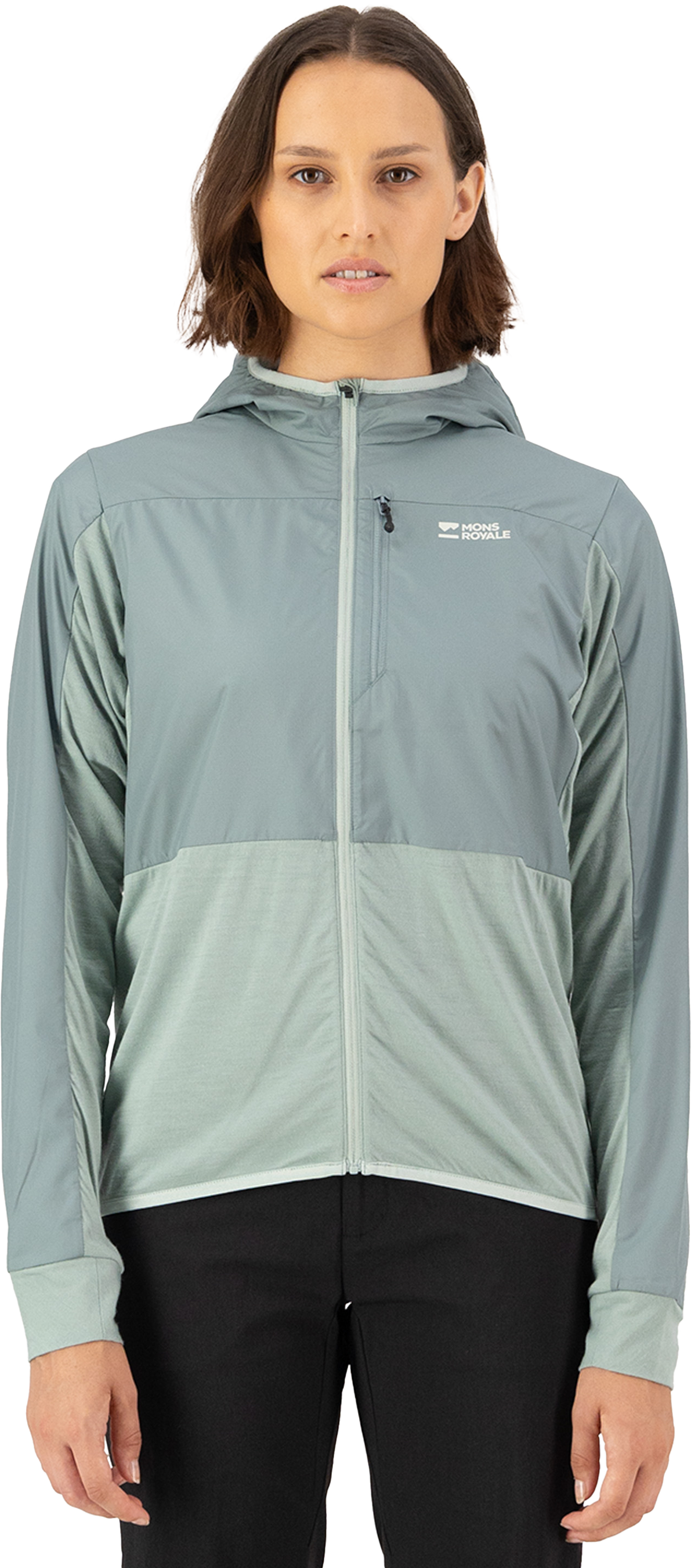 DIVERSION Damen-Merino-Windjacke / dew/desert sage / M