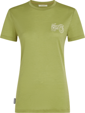 TL ADVENTURE RIDE Damen-Merino-Kurzarmshirt / olive / S