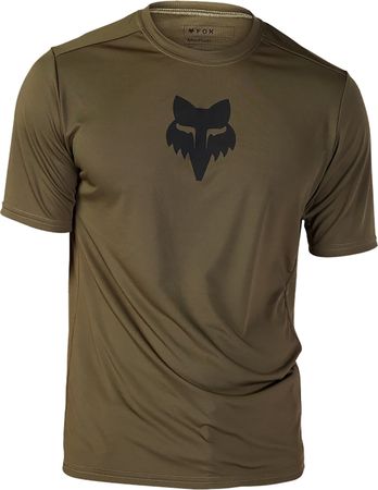 FLEXAIR Herren-Kurzarmshirt / olive green / M