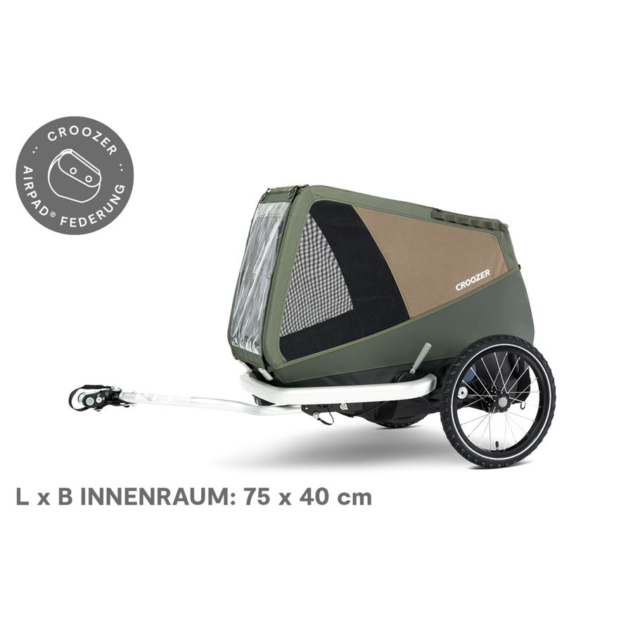 DOG ENNA Hundeanhänger / moss green / L