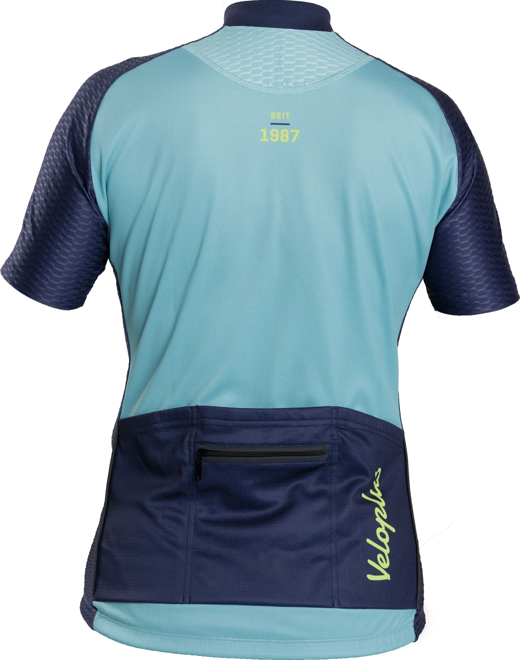 1987 TEAM Damen-Kurzarmtrikot / aquablau / L