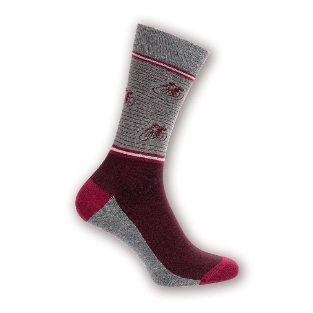 Vintage Cyclist Socks / aubergine / 35-38