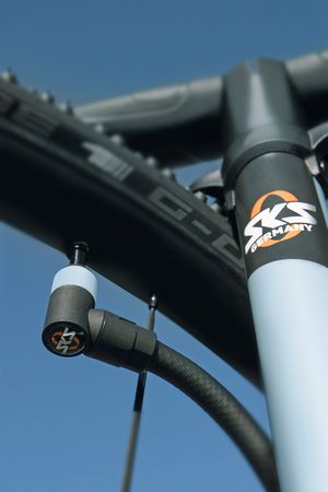 Standpumpe Air-X-Plorer 10.0 Clik Valve / schwarz-sky blue