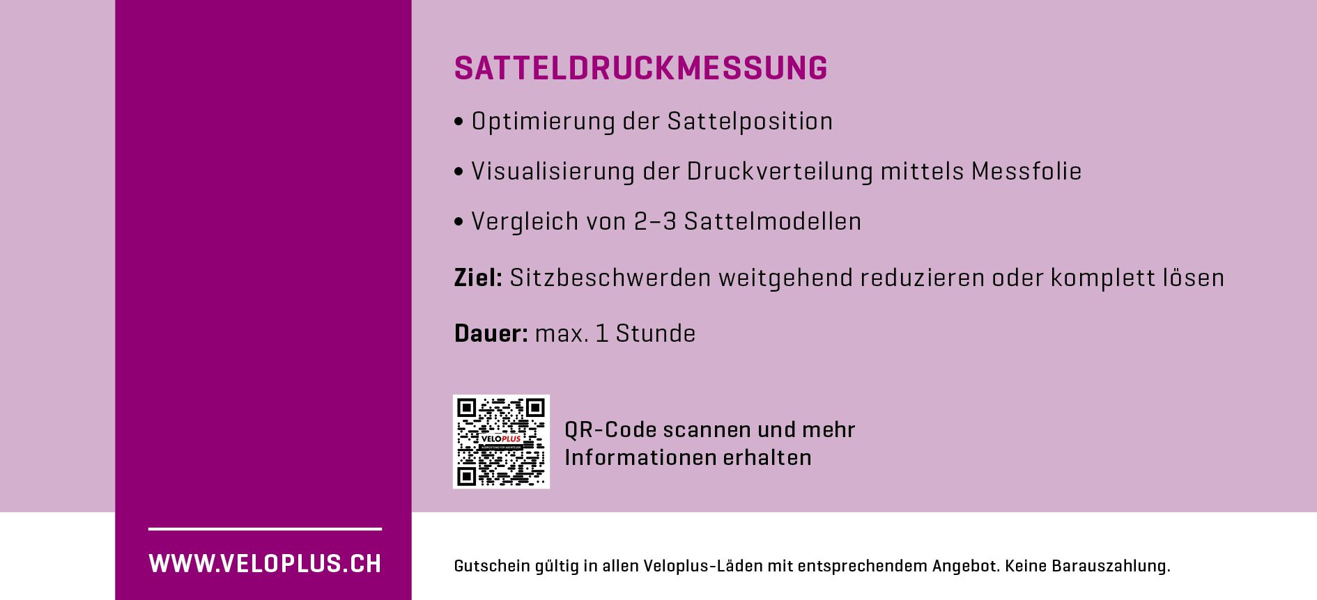 Geschenkgutscheine Ergonomie / Satteldruckmessung