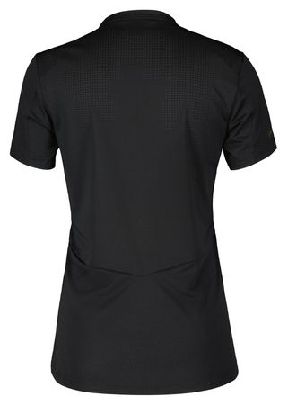 TRAIL FLOW ZIP Damen-Kurzarmtrikot / black/fir green / XS