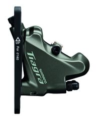 Bremssattel Tiagra BR-4770 / Schwarz / vorne, Flatmount/inkl. Adapter 140/160 mm