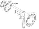 DEORE M590 4-arm-Kettenblätter 9-fach / schwarz / 36 Z / Lochkr. 104mm