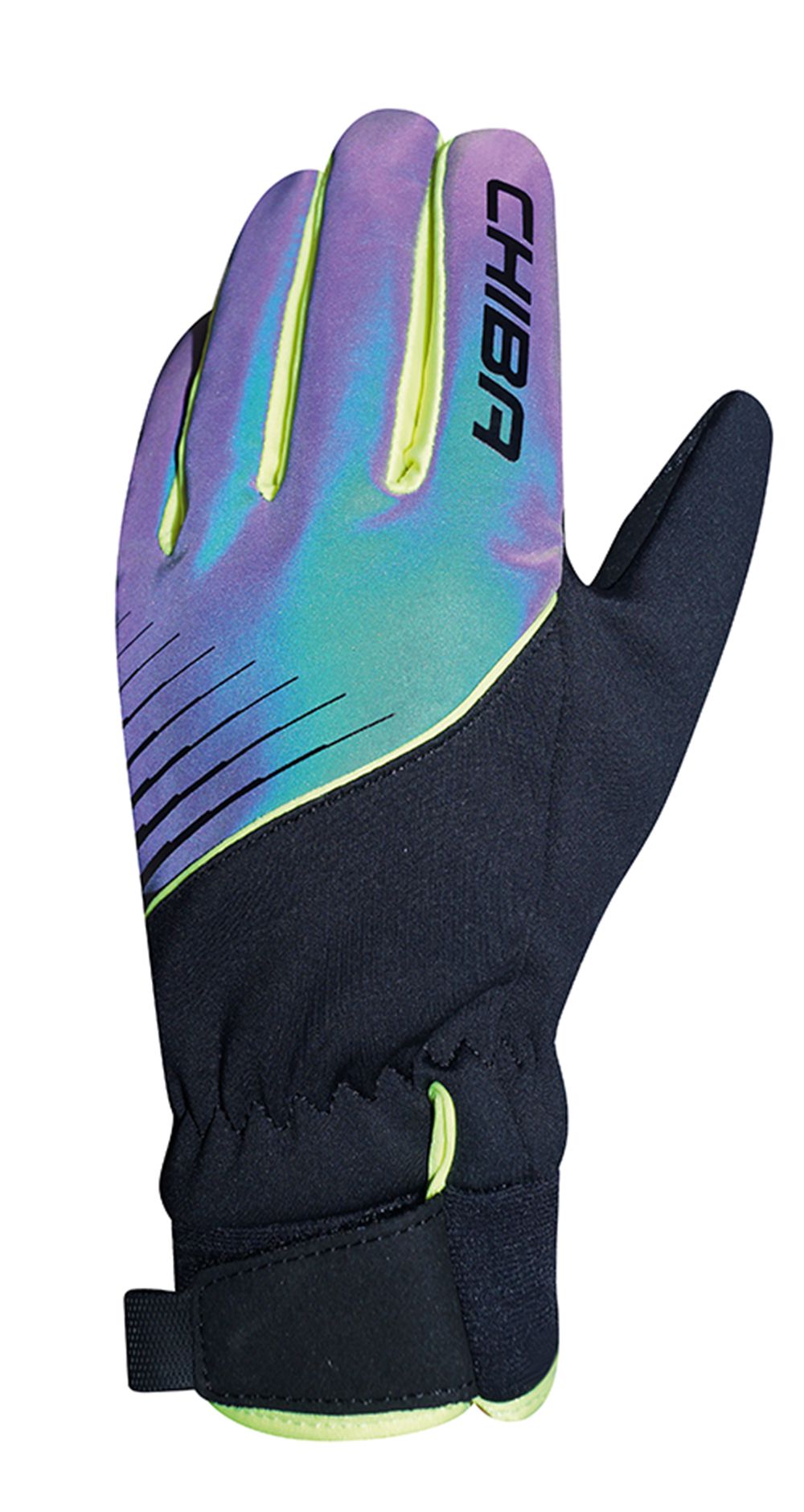 Kids Waterproof Gloves / rainbow reflective/black / L