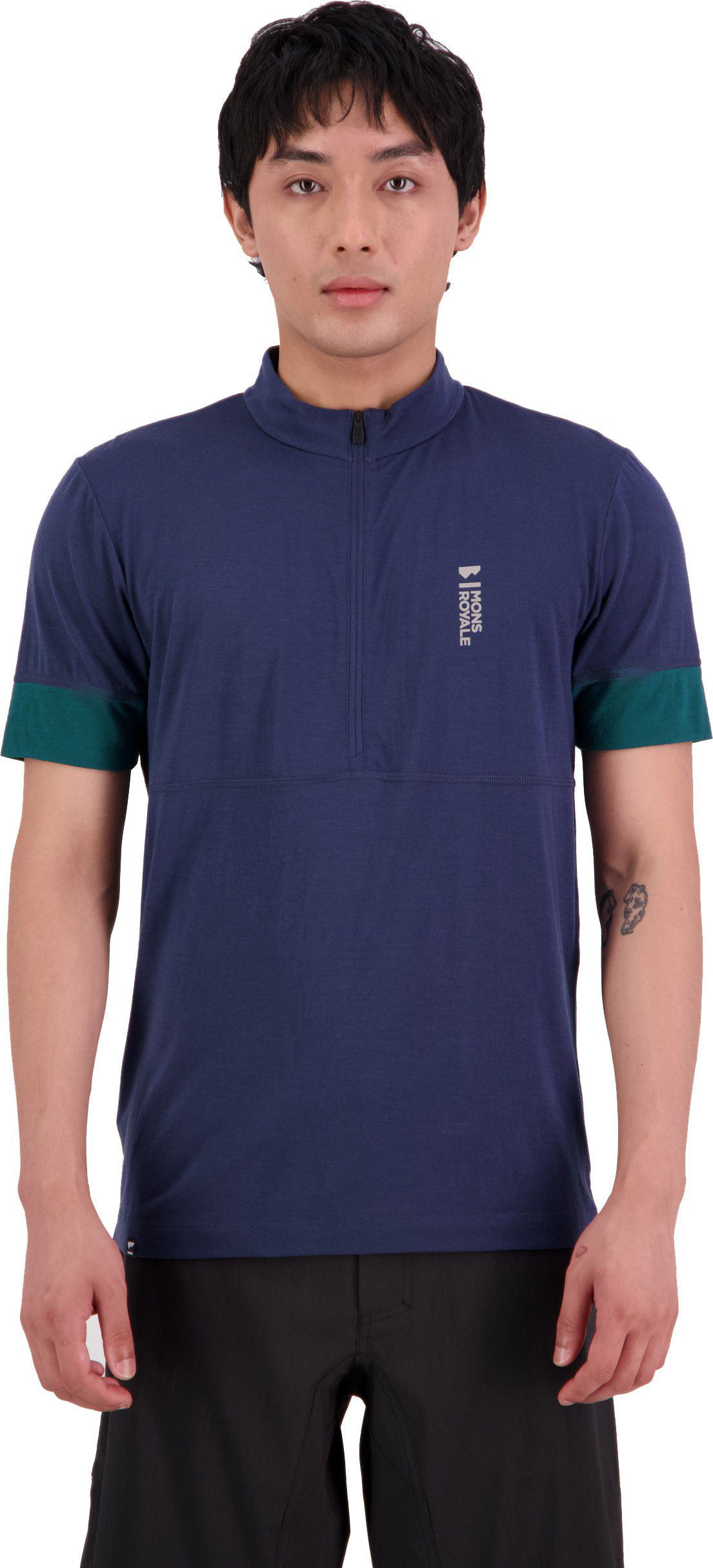 CADENCE Herren-Kurzarmtrikot / evergreen/midnight / S