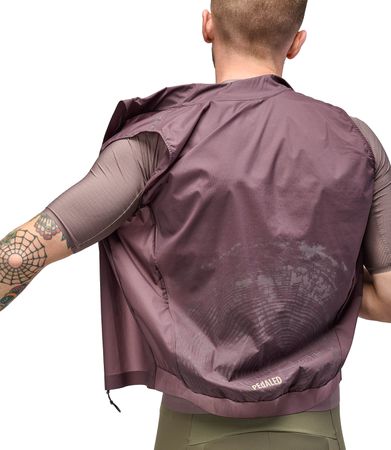 ODYSSEY HIGH VISIBILITY Herren-Gravel-Windweste / burgundy / M