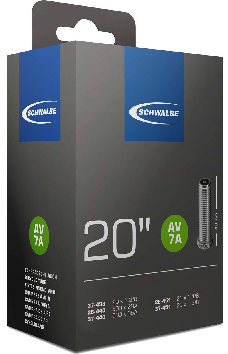 SCHWALBE STANDARD Schlauch / 20", SV7, 40mm, 40/62-406